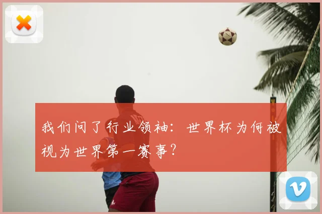 我们问了行业领袖：世界杯为何被视为世界第一赛事？